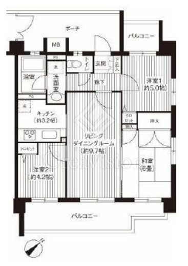 KS桜川　214号室　間取り