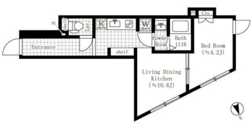 CREATIF池袋本町　403号室　間取り