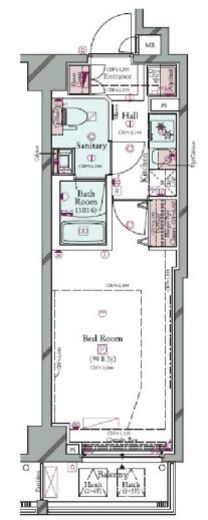 コンシェリア駒込HILLTOP SQUARE　405号室　間取り