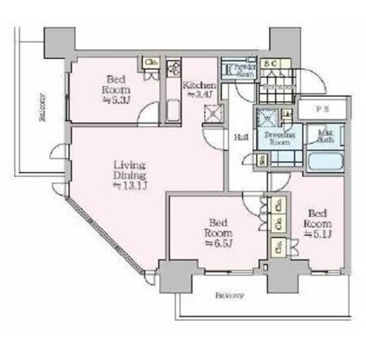 THE TOWER JUJO (ザ・タワー十条)　2801号室　間取り