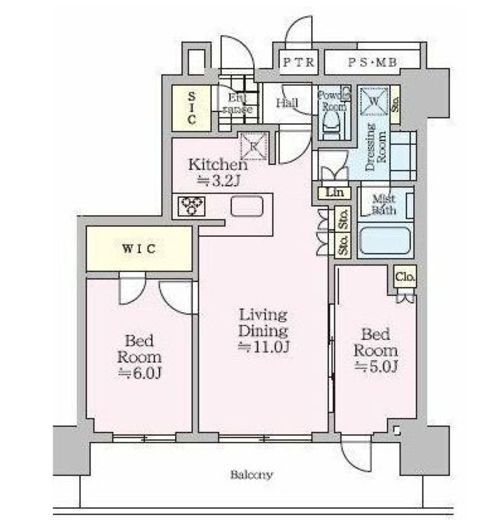 THE TOWER JUJO (ザ・タワー十条)　2804号室　間取り