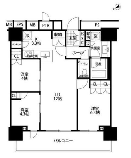THE TOWER JUJO (ザ・タワー十条)　711号室　間取り