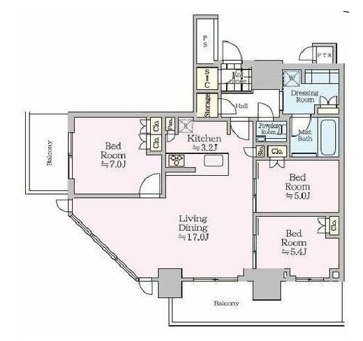 THE TOWER JUJO (ザ・タワー十条)　2809号室　間取り