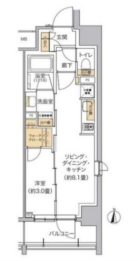 リビオメゾン東池袋　303号室　間取り