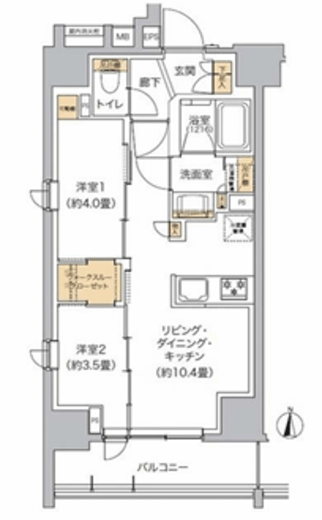 リビオメゾン東池袋　904号室　間取り