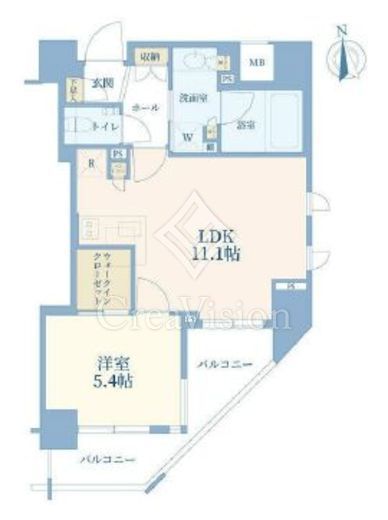 クレヴィア南麻布　403号室　間取り