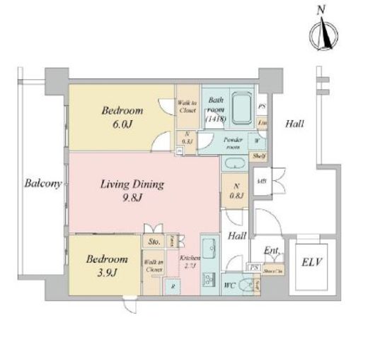 LiveCasa西台 (ライブカーサ西台)　701号室　間取り