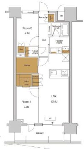 RJRプレシア東十条ガーデン　1207号室　間取り