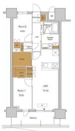 RJRプレシア東十条ガーデン　1308号室　間取り