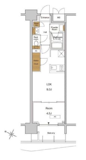 RJRプレシア東十条ガーデン　310号室　間取り