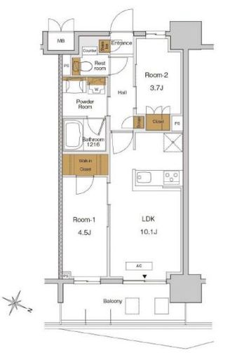 RJRプレシア東十条ガーデン　325号室　間取り
