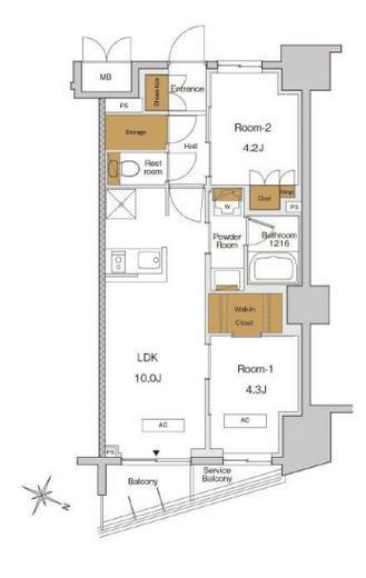 RJRプレシア東十条ガーデン　427号室　間取り