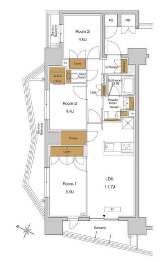 RJRプレシア東十条ガーデン　501号室　間取り