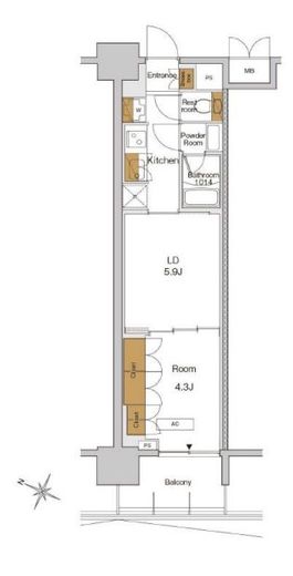 RJRプレシア東十条ガーデン　706号室　間取り