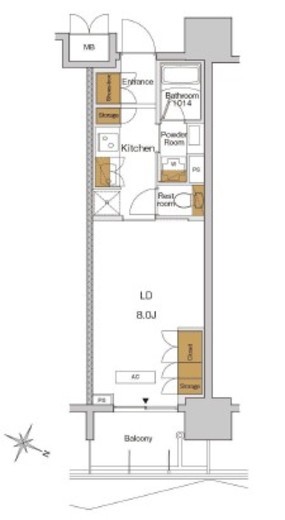 RJRプレシア東十条ガーデン　917号室　間取り