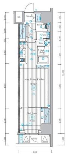 ミライズ北千住レジデンス　703号室　間取り