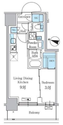 パークアクシス板橋本町ステーションゲート　507号室　間取り