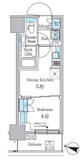 パークアクシス板橋本町ステーションゲート　605号室　間取り