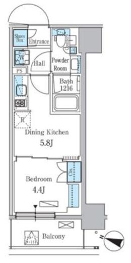 パークアクシス板橋本町ステーションゲート　806号室　間取り
