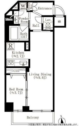 CREATIF文京江戸川橋　704号室　間取り