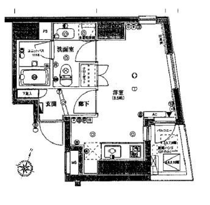 エスコートノヴェル南麻布　201号室　間取り