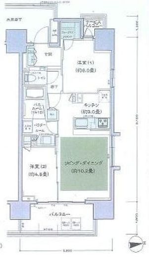 シティハウス赤羽レジデンス　1203号室　間取り