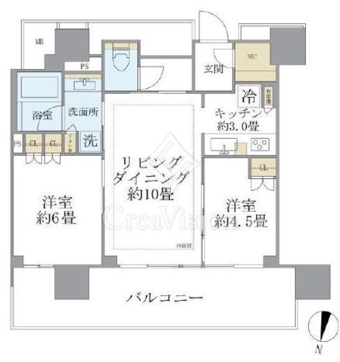 シティタワーズ板橋大山サウスタワー　409号室　間取り
