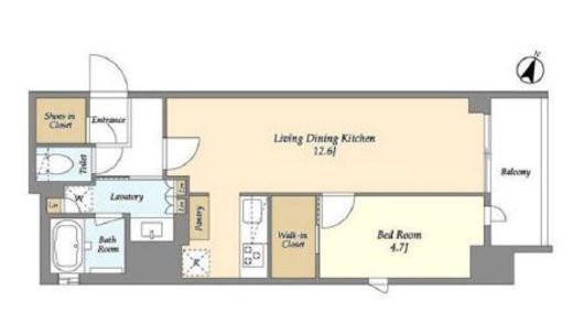 シーズンフラッツ東十条　1201号室　間取り