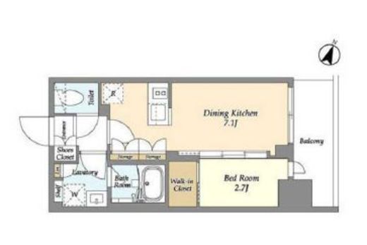 シーズンフラッツ東十条　802号室　間取り