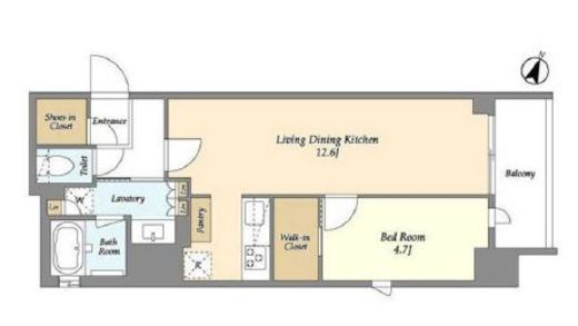 シーズンフラッツ東十条　901号室　間取り