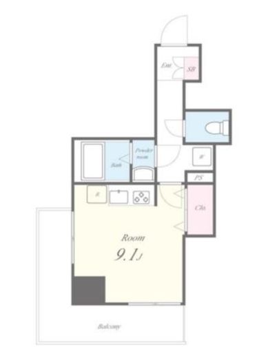 Grandia (グランディア)　404号室　間取り