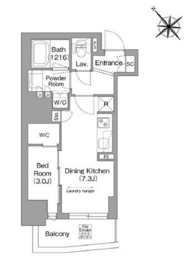 コンフォリア・リヴ東池袋　204号室　間取り