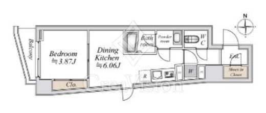 プライムガーデン赤塚　206号室　間取り