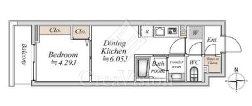 プライムガーデン赤塚　504号室　間取り