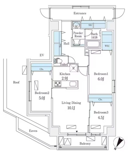ロイジェント駒込六義園　1501号室　間取り