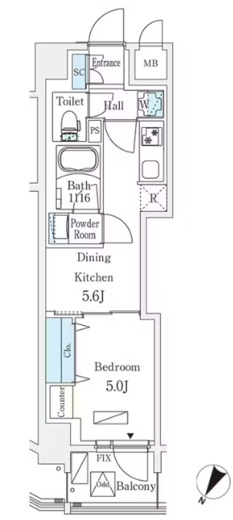 ロイジェント駒込六義園　402号室　間取り