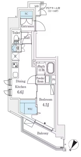 ロイジェント駒込六義園　501号室　間取り