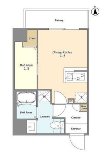 アルファコート五反野　401号室　間取り