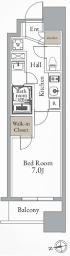 グランカーサ町屋　505号室　間取り