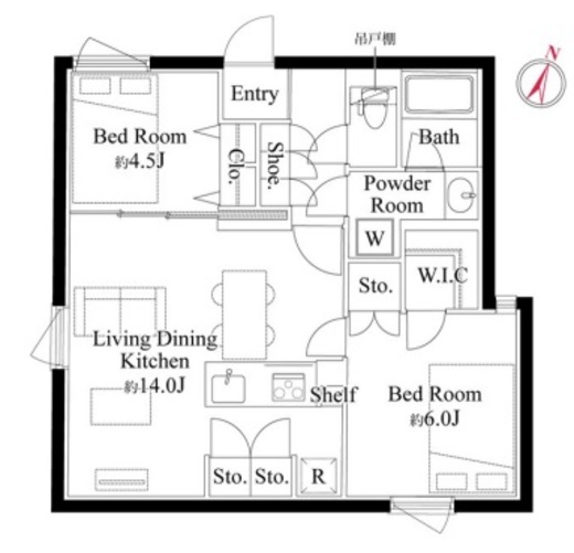 EDIT文京護国寺　302号室　間取り