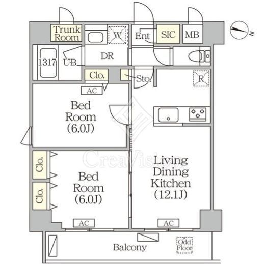ORSUS志村坂上 (オルサス志村坂上)　301号室　間取り