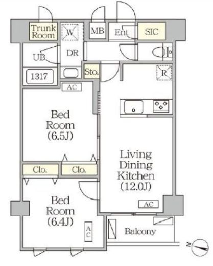 ORSUS志村坂上 (オルサス志村坂上)　514号室　間取り