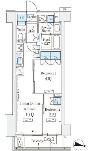 ロイヤルパークス赤羽サウス　203号室　間取り
