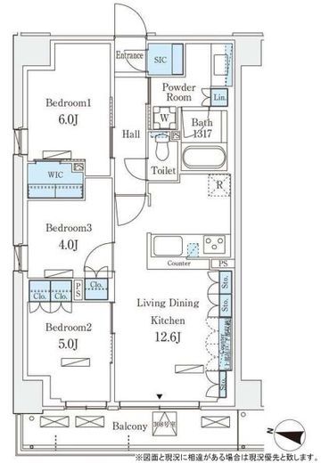 ロイヤルパークス赤羽サウス　208号室　間取り