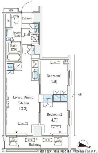 ロイヤルパークス赤羽サウス　405号室　間取り