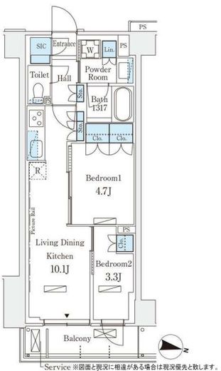 ロイヤルパークス赤羽サウス　503号室　間取り