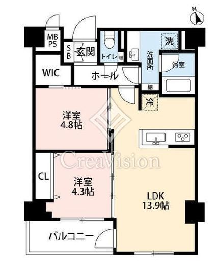 ソライエアイルときわ台　405号室　間取り