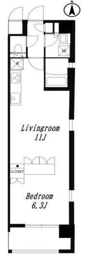 アールスタイル文京小石川　701号室　間取り