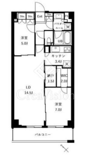 ザ・ケンジントン・レジデンスときわ台　414号室　間取り