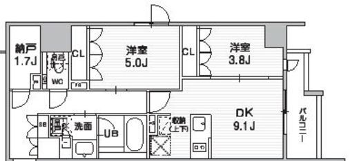 シーズンフラッツ新大塚　303号室　間取り